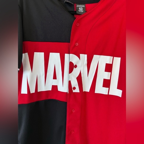 Marvel Disney Our Universe Red and Black Baseball Jersey Size XS - Picture 3 of 12